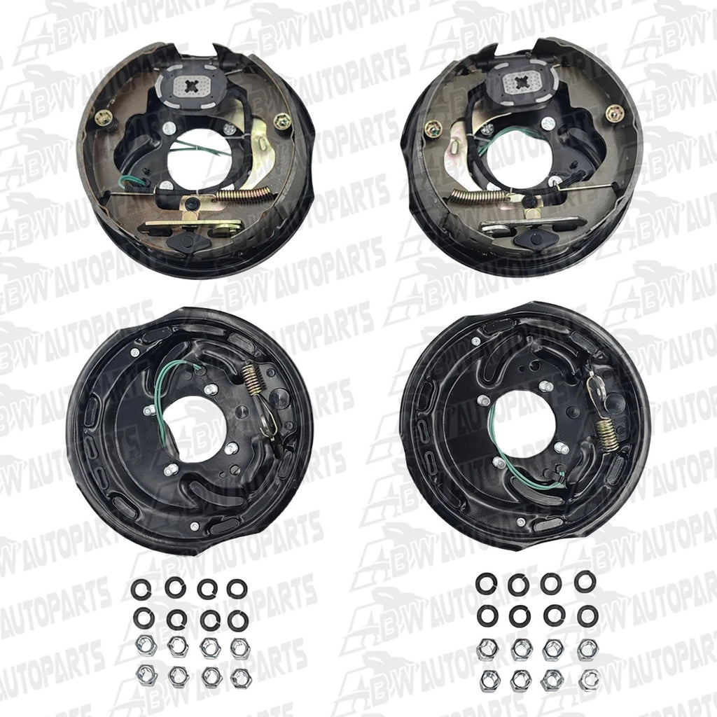 4-Piece 10" Trailer Caravan Electric Brake Backing Plates & Park Brake Lever NEW