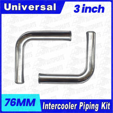 Load image into Gallery viewer, Intercooler Turbo Piping Pipe Kit Aluminum + Silicone Hose Universal 3"Inch 76mm