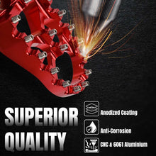 Load image into Gallery viewer, MX Wide Fat Footpegs Foot Pegs For Surron Sur-Ron n Ultra Bee Electric Bike Red