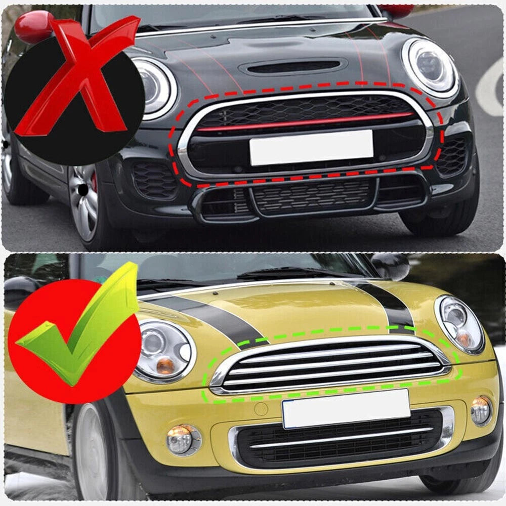 Pair Gloss Black Headlight Trim Ring Fit For Mini Cooper R55 R56 R57 2007-2015