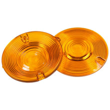 Load image into Gallery viewer, 2 Flat Turn Signal Light Indicator Amber Lens Cover For Harley Touring 1986-2018