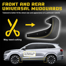 Load image into Gallery viewer, 4x Black Colour Universal Splash Guards Mud Flaps for Toyota Hilux Land Cruiser.