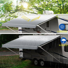 Load image into Gallery viewer, 15Ft Awning Vinyl Replacement Fabric Gray Fade Suit Caravan Awning Brand New