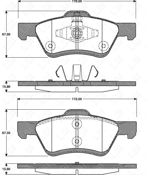 Genuine Roadhouse European Brake Pads Front [ 1124 00 ] DB1821