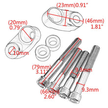 Load image into Gallery viewer, Chrome Turn Signal Relocation Kit 39-49mm Fork Tubes For Harley XL 883 1200 Dyna