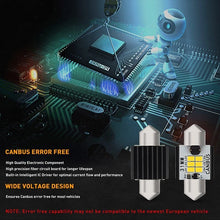 Load image into Gallery viewer, 31mm BRIGHT Festoon Super White Car LED Dome Interior Roof Light Bulb 30mm 32mm