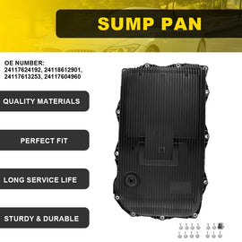 8-speed Auto Trans Oil Pan+Filter+Bolts Kit fits BMW 8HP45Z 8HP75Z 8HP50Z 8HP70Z