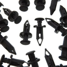 Load image into Gallery viewer, 50 x 8mm Hole Plastic Rivet Fastener Push Clips Black Nylon For Car Auto Fender