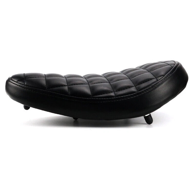 Black Solo Driver Seat Pad For Harley Sportster Chopper Bobber Custom for Honda