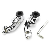 Load image into Gallery viewer, 1.25" 32mm Highway Short Angled Foot Peg Mounts Bracket For Harley Touring ST