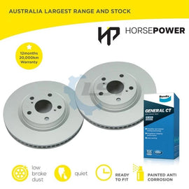 Front Bendix GCT Brake Pads and Rotors for Toyota AURION 3.5L GSV4OR GSV50 06-16