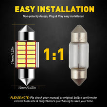 Load image into Gallery viewer, 2x FESTOON Car AUTO LED INTERIOR DOME Door BULBS LIGHT WARM GLOBE 12V WHITE