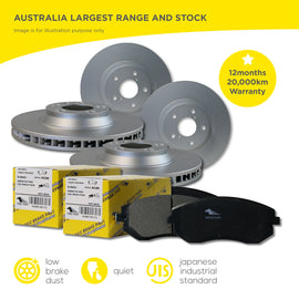 Holden Commodore Brake Rotors and Pads – Full Set Front & Rear for VT VX VY VZ (1997–2006)