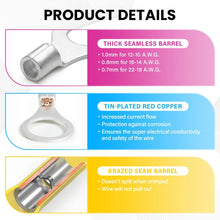 Load image into Gallery viewer, 540PCS Heat Shrink Butt Wire Connectors Electrical Crimp Marine 10 12 14 16 AWG