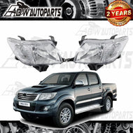 Pair Headlights LH & RH for Toyota Hilux Ute 2011–2015 2WD 4WD