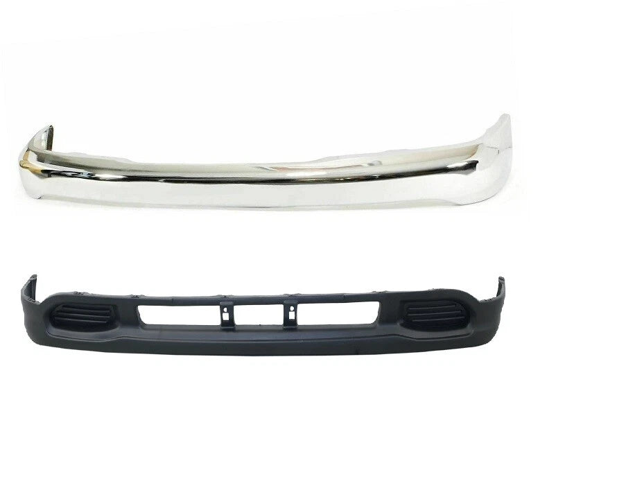 *NEW* FRONT BUMPER BAR (CHROME) & LOWER APRON SUIT TOYOTA HILUX 2WD 2001 - 2005