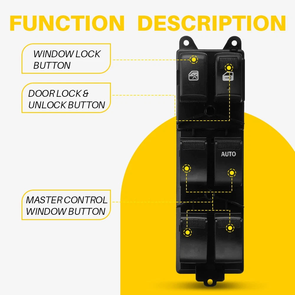 Power Master Window Switch Driver Side Control for ISUZU 4 Door DMAX MU-X 12~20