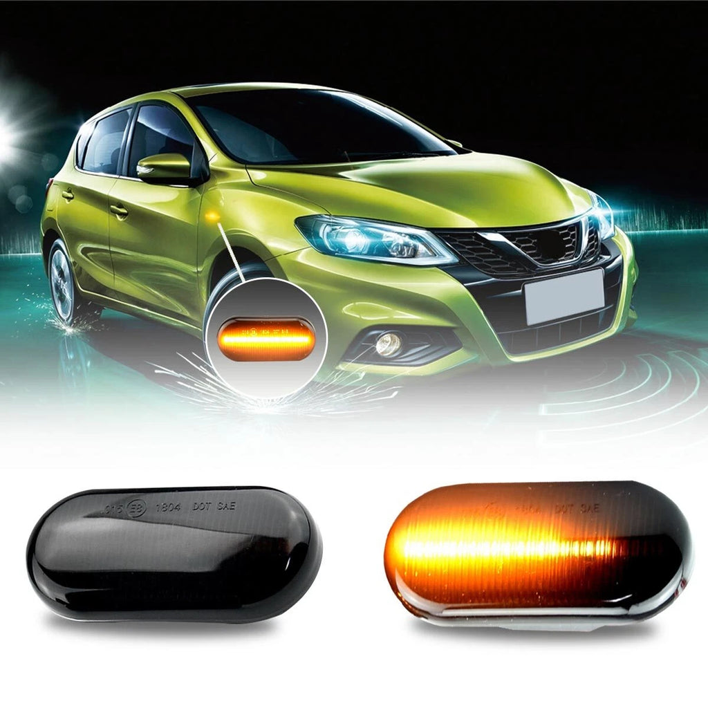 2xX Led Dynamic Side Marker Turn Signal Light For Nissan Navara D40 Pickup 350Z