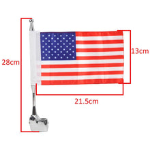 Load image into Gallery viewer, For Honda Goldwing GL1800 2001-2011 Motorcycle USA American Flag &amp; Flag Pole ST