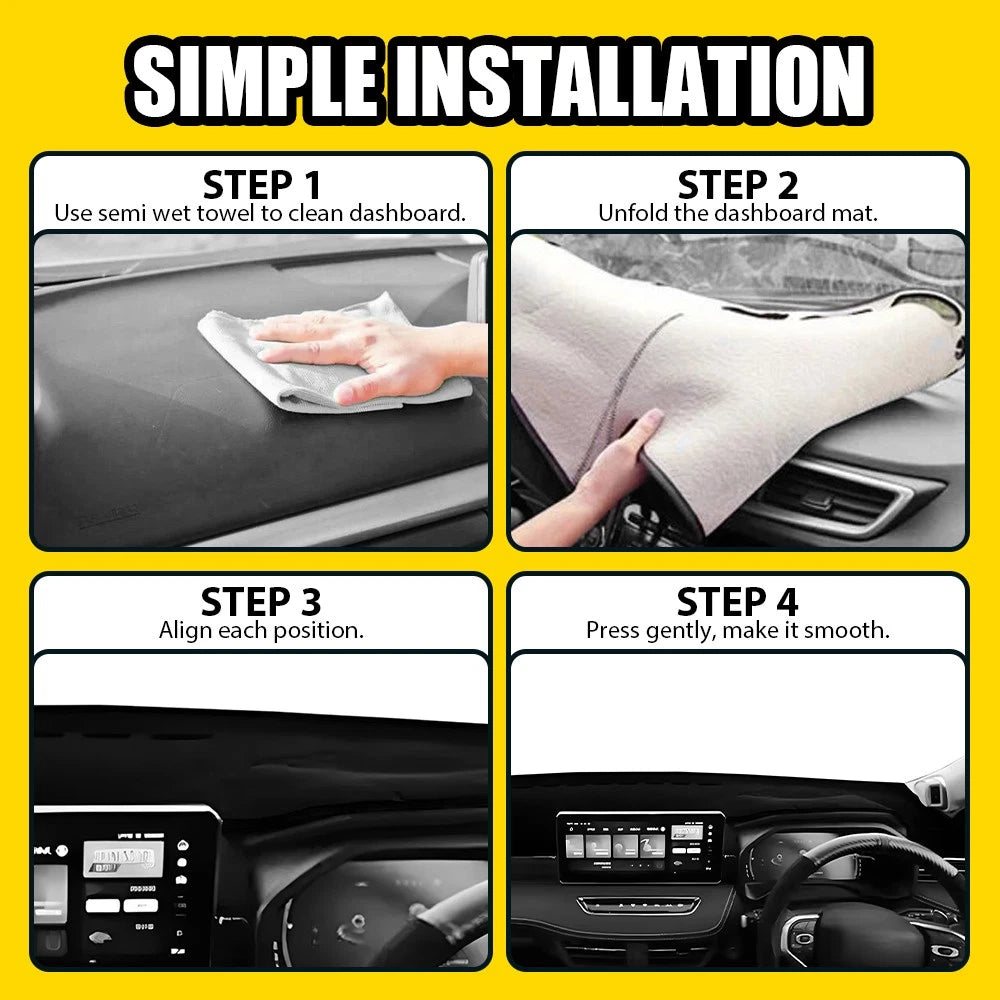 For Haval Jolion Without HUD 20-24 Non-Slip LUX Premium Dash Mat Cover Black