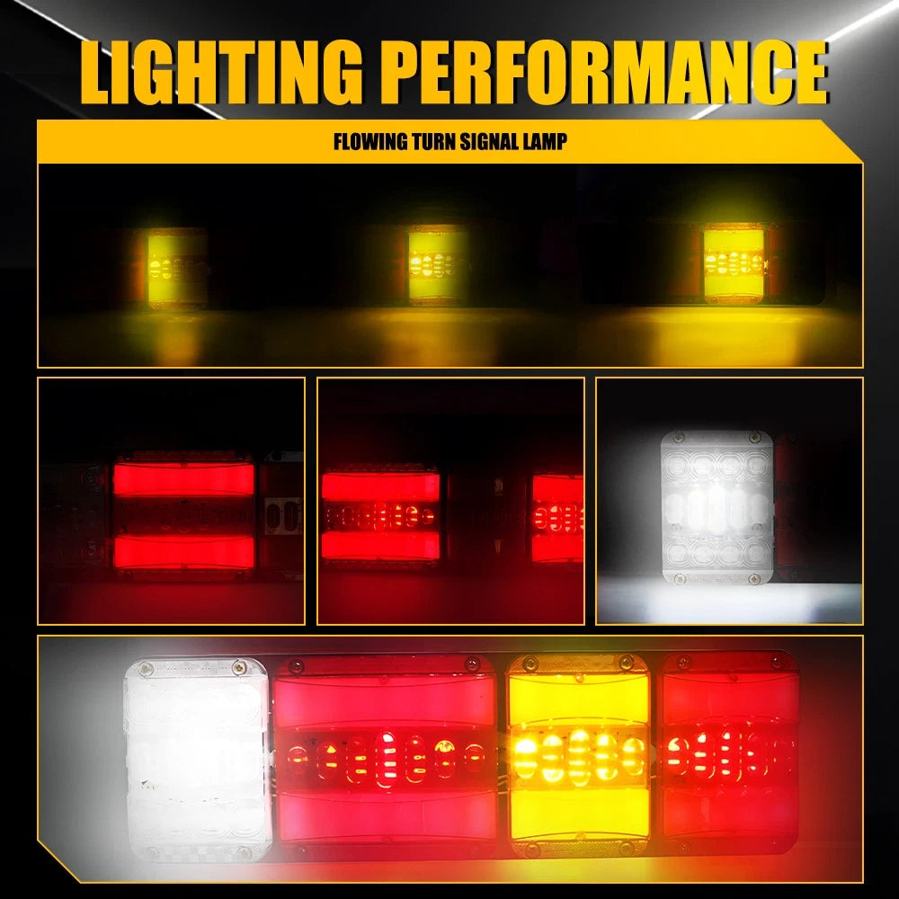 4X 122 LED Tail Lights Trailer Ute Caravan Truck Stop Indicator rear LAMP 10-30V