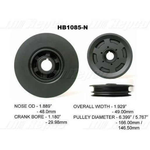 Powerbond OEM Replacement Harmonic Balancer HB1085N