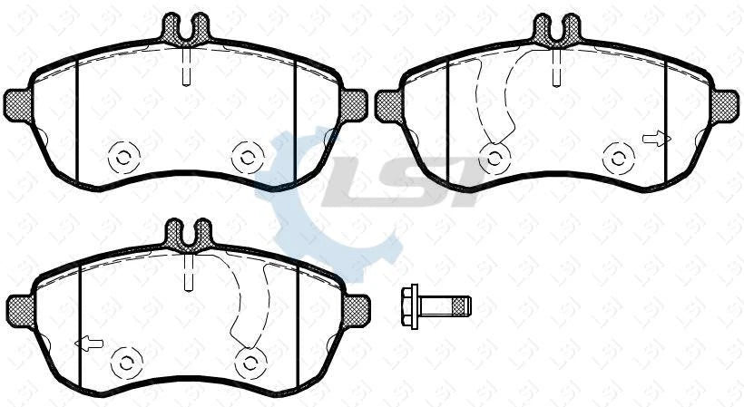 Front Brake Pads + Sensors and Disc Rotors set for MB SLK200 SLK250 R172
