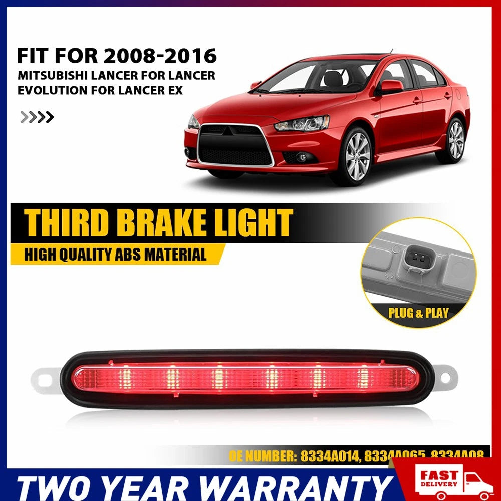 High Mount 3RD Third Brake Stop Light LED For Mitsubishi Lancer EVO 2008-16