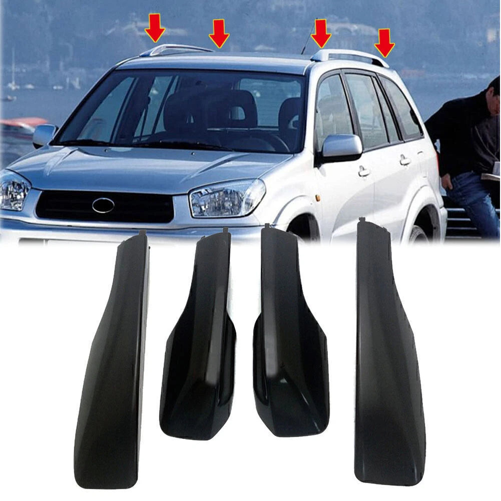 Black Car Roof Rack Cover Rail End Replace for Toyota RAV4 XA20 2001-2005