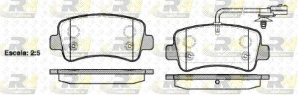 Roadhouse Brake Pads Heavy Duty for Renault Master 2013-on Rear with Wear Sensor