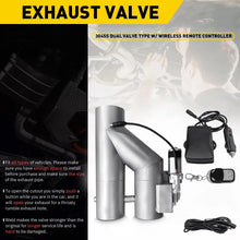 Load image into Gallery viewer, 3" Electric Exhaust Valve Kit Downpipe Cut Off with Controller Remote Wire Key