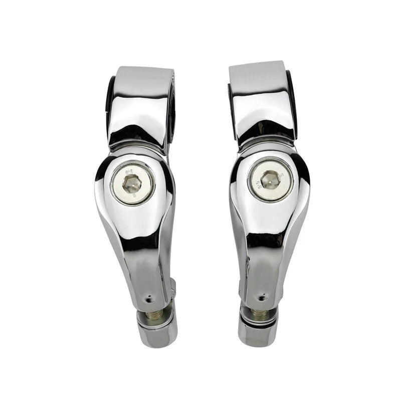 1.25" 32mm Highway Short Angled Foot Peg Mounts Bracket For Harley Touring ST