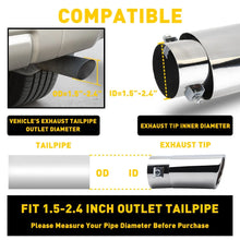 Load image into Gallery viewer, Stainless Steel Exhaust Trim Tip Muffler Chrome Tail Car Van Universal Stright