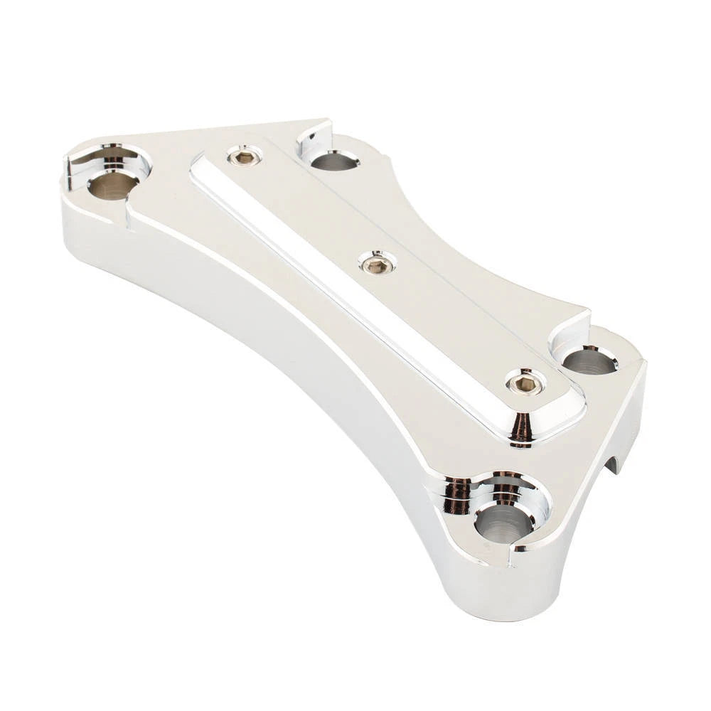 Chrome Handlebar Riser Top Clamp Mount For Harley Touring Street Glide Road King