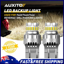 Load image into Gallery viewer, 2x AUXITO STOP TAIL LIGHT T20 WHITE BULBS GLOBE BRAKE 7440 7443 LED CANBUS ERROR
