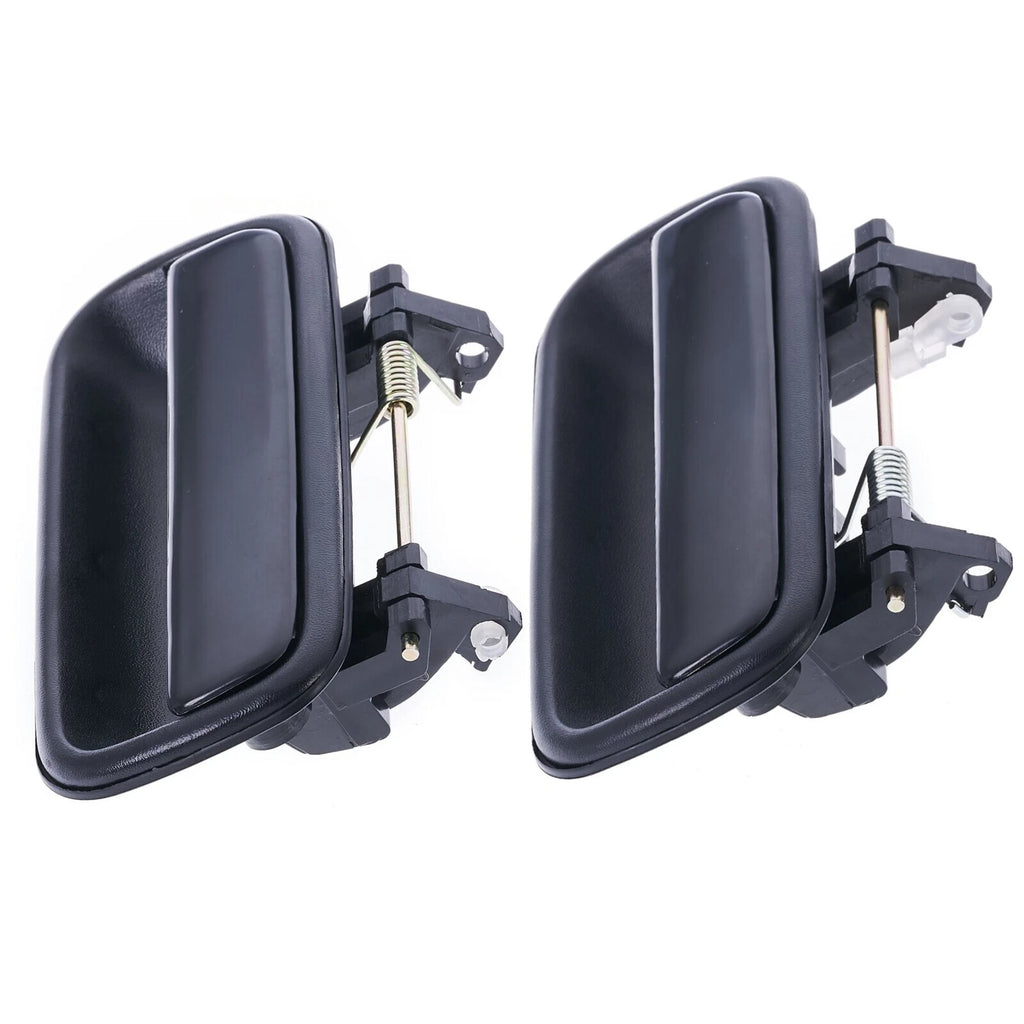 4pc FRONT & REAR Outer Door Handle Textured Black for Toyota Hilux 88-97