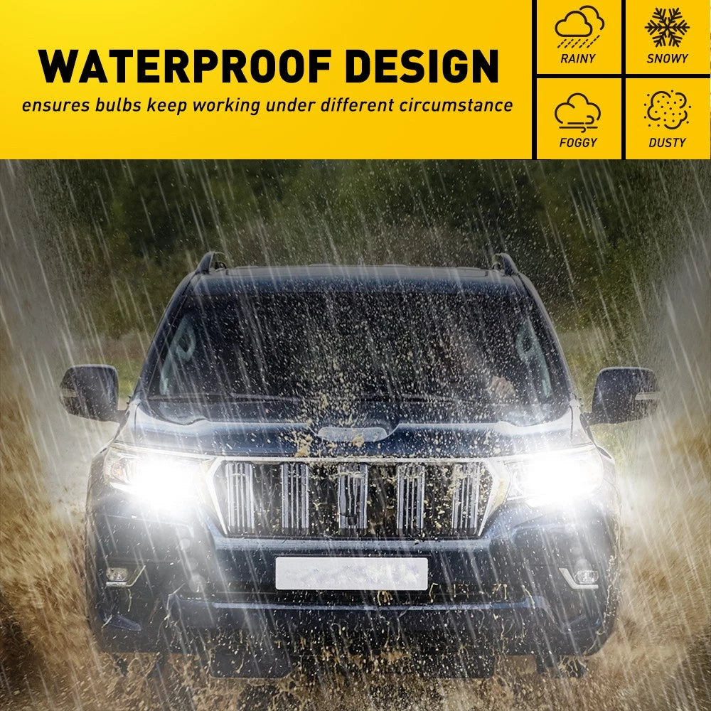 AUXITO 2X H4 HB2 9003 LED Bulbs Headlight Conversion High Kit Low Dual Beam