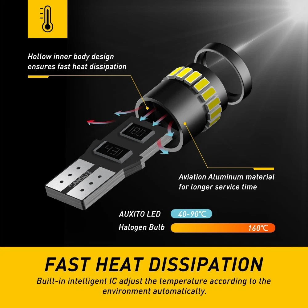 10x T10 194 168 LED interior light Parker Bulb Super Bright Canbus Xenon White