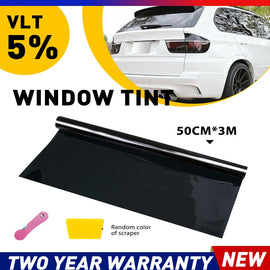 300CM Window Roll Uncut Tint Film VLT 5% 10ft Car Home Office Van Bus Boat