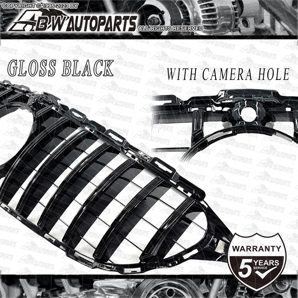 Black Front Grille For Mercedes Benz C-Class W205 C43 AMG 2015-2018 Brand New