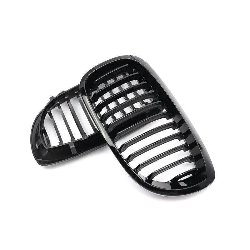 For BMW 3-Series E46 2-Door Coupe 02-06 Front Kidney Grill Grille Gloss Black ST
