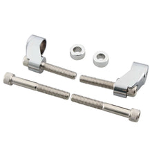 Load image into Gallery viewer, Chrome Turn Signal Relocation Kit 39-49mm Fork Tubes For Harley XL 883 1200 Dyna