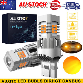 Pair 24smd T20 7443 7440 LED Amber Turn Signal Light BULBS GLOBE Waterproof NEW