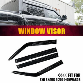 Luxury Weather Shield Weathershield Wind Deflectors for BYD Shark 6 2025-Onwards