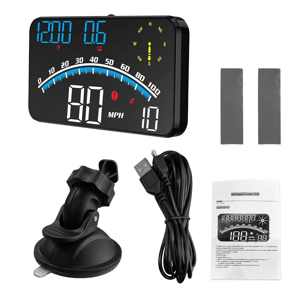 2x Car Digital Speed HUD Odometer Display Speedometer Universal GPS Head Up