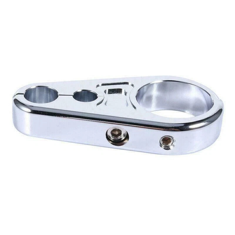 1" 25mm Chrome Motorcycle Handlebar Clutch Brake Cable Clamp Holder for Harley S