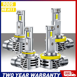 4x 9005 H8 H11 LED Headlight Globes Conversion Bulb Kit High/Low Beam 6500K AU Z