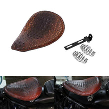 Load image into Gallery viewer, Motorcycle Emboss SOLO Seat + 3" Springs Bracket For Harley Bobber Chopper ST