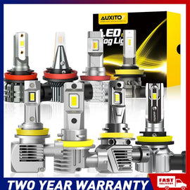 AUXITO 2X H11/H8/H9 9000LM LED Headlight Bulbs 3000K Beam Globe Amber White A