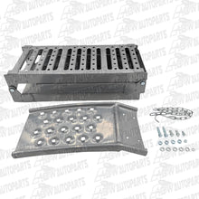 Load image into Gallery viewer, 2-In-1 Folding Sturdy Car Loading Ramp HU2500 Grey Multi-Use Steel Portable Ramp